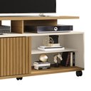 Ver imagem 4 de Rack Bancada Tv 52 Pol 136 Cm Topazio Off White Cinamomo Bechara