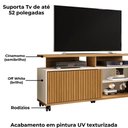 Ver imagem 5 de Rack Bancada Tv 52 Pol 136 Cm Topazio Off White Cinamomo Bechara