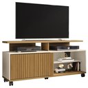 Ver imagem 1 de Rack Bancada Tv 52 Pol 136 Cm Topazio Off White Cinamomo Bechara