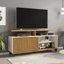 Ver imagem 6 de Rack Bancada Tv 52 Pol 136 Cm Topazio Off White Cinamomo Bechara
