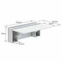 Ver imagem 3 de Conjunto Mesa Dobrável com Nichos e Aba 2 Prateleiras 78,5cm Branco