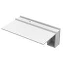 Ver imagem 5 de Conjunto Mesa Dobrável com Nichos e Aba 2 Prateleiras 78,5cm Branco