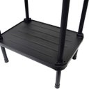 Ver imagem 4 de 3 Estantes de Plástico Modular Multiuso 2 Prateleiras 1 Torre Preta Montável 26 Kg Qualyplas