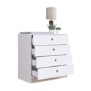 Ver imagem 3 de Cômoda Infantil com 4 Gavetas 73cm X 42,2cm para Quarto Cor:branco