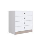 Ver imagem 4 de Cômoda Infantil com 4 Gavetas 73cm X 42,2cm para Quarto Cor:branco