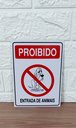 Ver imagem 3 de Placa de Sinalização Proibido Entrada de Animais 15x20 Cm