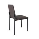 Ver imagem 6 de Conjunto Sala de Jantar Mesa Dubai 120x75cm Tampo Vidro com 4 Cadeiras Bege/Carvalho/Preto/Linho Marrom