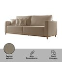 Ver imagem 6 de Sofá Djon 02 Módulos de 100cm B20cm Meu Sofá Online B002 Veludo Capuccino
