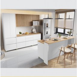 Cozinha Modulada 8 Peças Nesher Rainha Gourmet Ripado 100% Mdf - 1