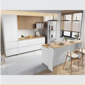 Cozinha Modulada 8 Peças Nesher Rainha Gourmet Ripado 100% Mdf