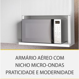 Cozinha Modulada 8 Peças Nesher Rainha Gourmet Ripado 100% Mdf - 11