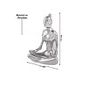 Escultura Decorativa de Yoga em Porcelana 1 Prata - Gran Belo - 2