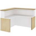 Ver imagem 3 de Balcão Para Recepção Escritório Office Atria Executiva 147x147cm A02 Carvalho Branco - Lyam