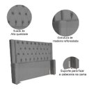 Ver imagem 4 de Cabeceira de Cama Box Estofada 195 Cm King Emma Suede