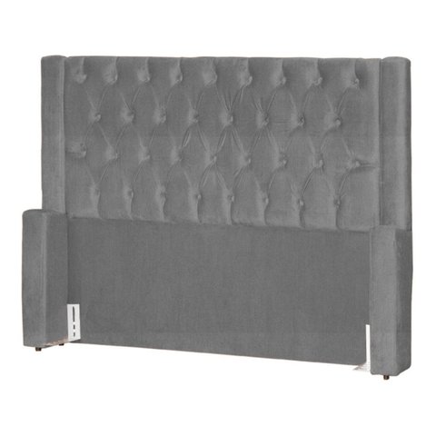 Cabeceira de Cama Box Estofada 195 Cm King Emma Suede