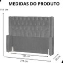 Ver imagem 6 de Cabeceira de Cama Box Estofada 195 Cm King Emma Suede