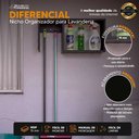 Ver imagem 3 de Armário Aéreo para Lavanderia MDP 15mm com Nicho Organizador Preto