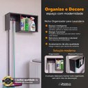 Ver imagem 2 de Armário Aéreo para Lavanderia MDP 15mm com Nicho Organizador Preto