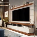 Ver imagem 1 de Rack com Painel para Sala Televisão até 65 Polegadas - Mod.2034:Off White/Freijó