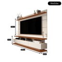 Ver imagem 5 de Rack com Painel para Sala Televisão até 65 Polegadas - Mod.2034:Off White/Freijó