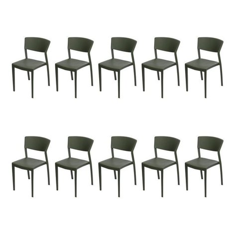 Conjunto 10 Cadeiras Oui Im In Home Verde/Alecrim