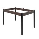 Ver imagem 7 de Conjunto Sala de Jantar Mesa Dubai 120x75cm Tampo Vidro com 4 Cadeiras Marrom/Preto/Linho