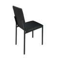 Ver imagem 7 de Conjunto Sala de Jantar Mesa Dubai 120x75cm Tampo Vidro com 4 Cadeiras Preto/Carvalho/Linho