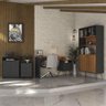 Conjunto Escritório Home Office 4 Peças Lux Industrial A06 Freijó-preto - Mpozenato - 5