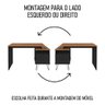 Conjunto Escritório Home Office 4 Peças Lux Industrial A06 Freijó-preto - Mpozenato - 10
