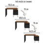 Conjunto Escritório Home Office 4 Peças Lux Industrial A06 Freijó-preto - Mpozenato - 8