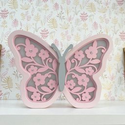 Luminária Borboleta Floral - LML-80 BH BABY KIDS Com Fio - 2