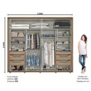 Ver imagem 2 de Guarda Roupa Casal 2 Portas 6 Gavetas Cavic Henn