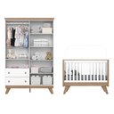 Ver imagem 3 de Quarto de Bebê Completo Confete 4 Portas 2 Gavetas com Vidro Branco/jequitibá - Henn
