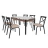 Conjunto Sala de Jantar Mesa 140x80cm Tampo Vidro com 6 Cadeiras Karina  - 3