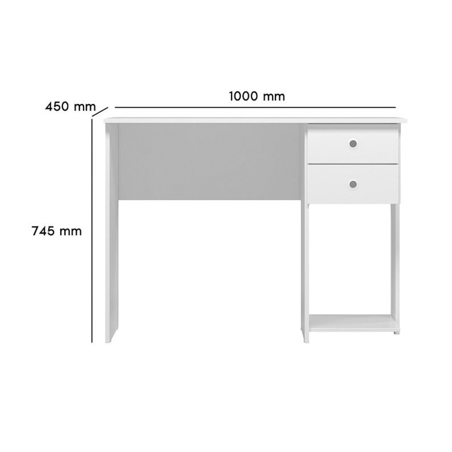 Escrivaninha 100cm 2 Gavetas  - 3