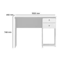 Escrivaninha 100cm 2 Gavetas  - 3