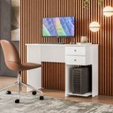 Ver imagem 1 de Escrivaninha Mesa Escritório 100cm 2 Gavetas