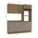 Ver imagem 4 de Armário de Cozinha Modulada Completa Reta 4 Peças 1,90m 242 Botanic Kappesberg  - Nogueira/Fendi