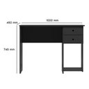 Ver imagem 3 de Escrivaninha Mesa Escritório Módulos e Complemento 2 Gavetas 100cm Preto