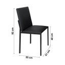 Ver imagem 3 de Conjunto Sala de Jantar Mesa Dubai 140x80cm Tampo Vidro com 6 Cadeiras Preto