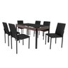 Conjunto Sala de Jantar Mesa Dubai 140x80cm Tampo Vidro com 6 Cadeiras  - 2