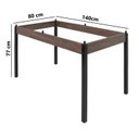 Ver imagem 5 de Conjunto Sala de Jantar Mesa Dubai 140x80cm Tampo Vidro com 6 Cadeiras Preto/Linho Marrom