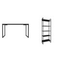 Ver imagem 2 de Conjunto Industrial 2 Peças 1 Escrivaninha e 1 Estante Porto Preto