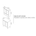 Ver imagem 4 de Cozinha Compacta em Aço 2 Peças 4 Portas 1 Nicho Florença Itatiaia