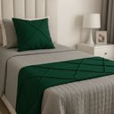 Ver imagem 3 de Peseira Drapeada Veludo Luxo 1,60x0,50m Dupla Face cama solteiro Verde Escuro