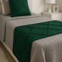 Ver imagem 2 de Peseira Drapeada Veludo Luxo 1,60x0,50m Dupla Face cama solteiro Verde Escuro