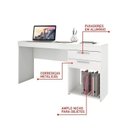 Ver mais imagens de Conjunto 4 Peças com Mesa para Escritório em L 1, Escrivaninha, Armário Multiuso Aberto e Fechado Branco