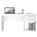 Ver imagem 6 de Conjunto 4 Peças com Mesa para Escritório em L 1, Escrivaninha, Armário Multiuso Aberto e Fechado Branco