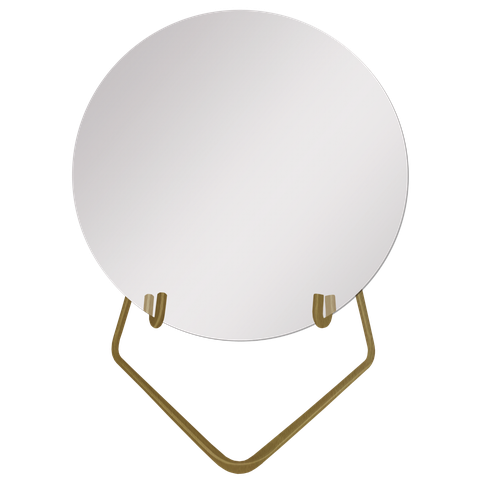 Espelho Decorativo Circle Mesa Dourado 30cm Redondo