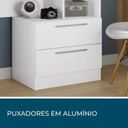 Ver imagem 3 de Conjunto 2 Peças 1 Escrivaninha com Estante 1 Armário 2 Portas Espresso Móveis Branco